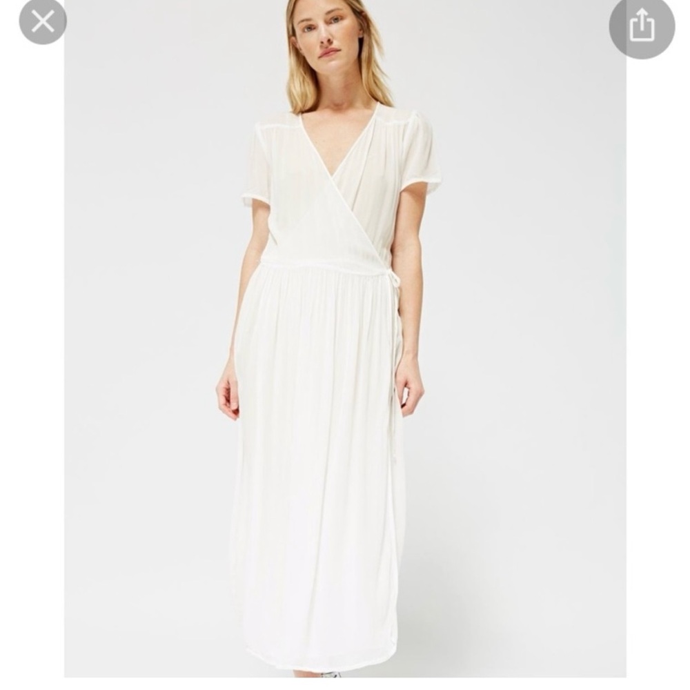 LACAUSA Pantry Wrap Dress, medium